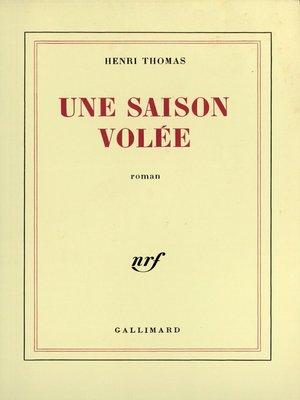 cover image of Une saison volée